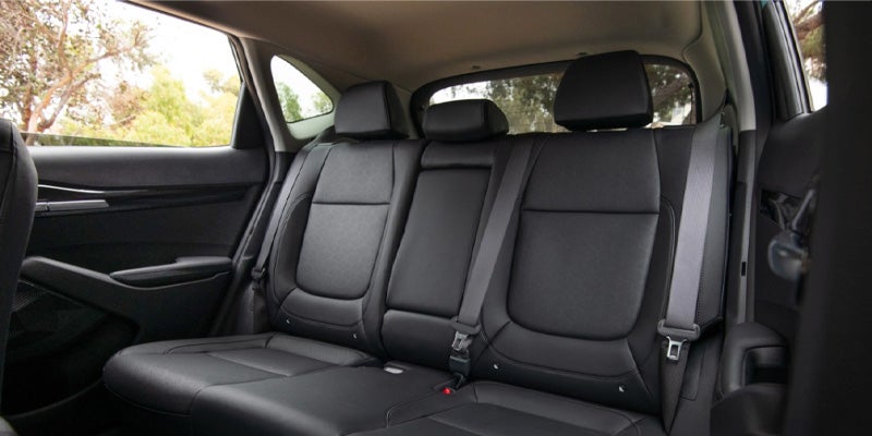 Interior view of rear seats in a 2024 Kia Seltos